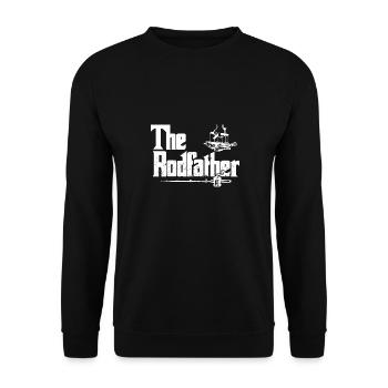 Fisherman Fishing Lover Father I Fishing Rod I - Unisex Sweatshirt - black - Front - Alina (178cm) & Michal (187cm)