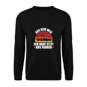 Busfahren Bus Busfahrer Geschenke - Unisex Pullover - Schwarz - Vorne - Alina (178cm) & Michal (187cm)
