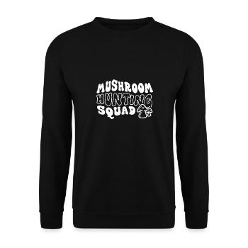 Mushroom Hunting Squad Team Vegetable - Unisex Sweatshirt - black - Front - Alina (178cm) & Michal (187cm)