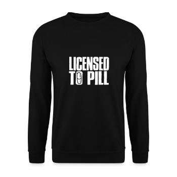 Pharmacist Pharmacy Technician License for Pill - Unisex Sweatshirt - black - Front - Alina (178cm) & Michal (187cm)
