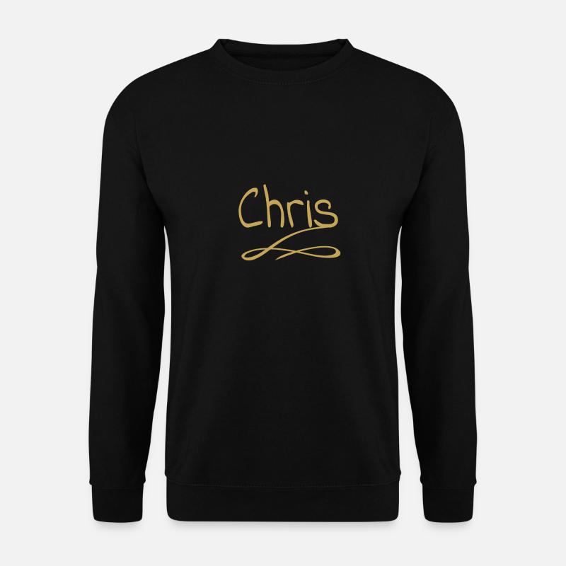 First name as chris - Unisex Sweatshirt - black