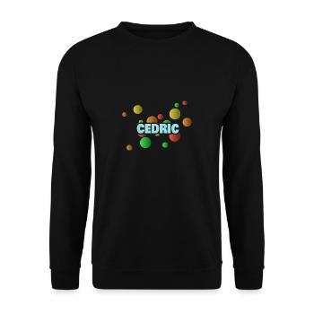 Geschenk für Cedric - Unisex Pullover - Schwarz - Vorne - Alina (178cm) & Michal (187cm)