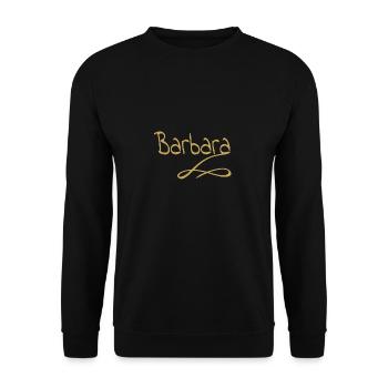 Vorname barbara - Unisex Pullover - Schwarz - Vorne - Alina (178cm) & Michal (187cm)
