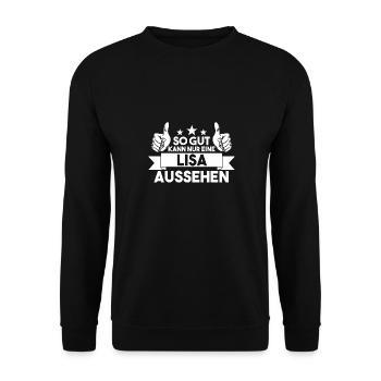 Lisa - Unisex Pullover - Schwarz - Vorne - Alina (178cm) & Michal (187cm)