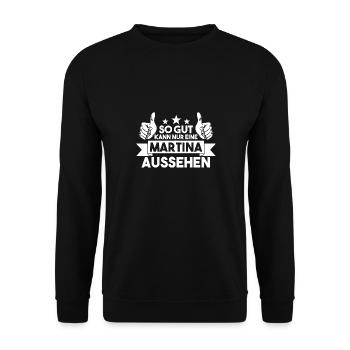 Martina - Unisex Pullover - Schwarz - Vorne - Alina (178cm) & Michal (187cm)