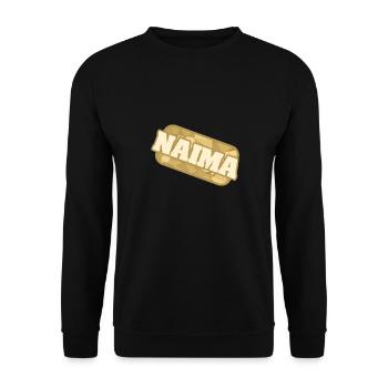 Gesundheit Naima - Unisex Pullover - Schwarz - Vorne - Alina (178cm) & Michal (187cm)