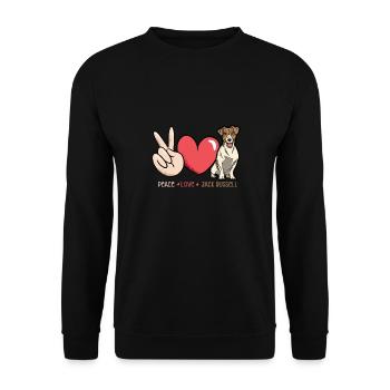 Jack Russell Terrier - Sweat-shirt Unisexe - noir - Devant - Alina (178cm) & Michal (187cm)