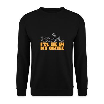 Haustierbetreuung Katze Hund Haustiersitter - Unisex Pullover - Schwarz - Vorne - Alina (178cm) & Michal (187cm)