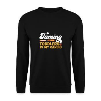 Éducateur d’enseignants en garderie - Sweat-shirt Unisexe - noir - Devant - Alina (178cm) & Michal (187cm)