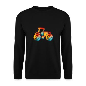 tracteur - Sweat-shirt Unisexe - noir - Devant - Alina (178cm) & Michal (187cm)