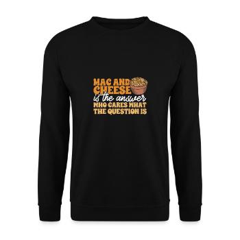Macaroni Cheese Lover Mac And Cheese - Unisex Sweatshirt - black - Front - Alina (178cm) & Michal (187cm)