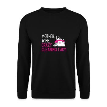 Aide domestique, femme de ménage, femme de ménage - Sweat-shirt Unisexe - noir - Devant - Alina (178cm) & Michal (187cm)