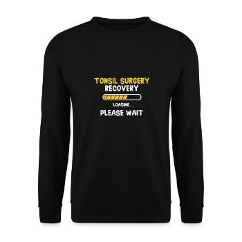 Amygdalectomie, récupération, amygdalectomie - Sweat-shirt Unisexe - noir - Devant - Alina (178cm) & Michal (187cm)