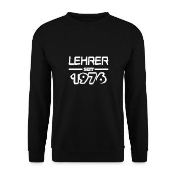 Lehrer 1976 - Unisex Pullover - Schwarz - Vorne - Alina (178cm) & Michal (187cm)