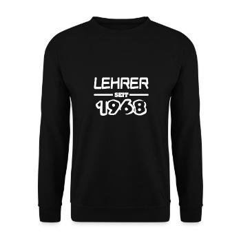 Lehrer 1968 - Unisex Pullover - Schwarz - Vorne - Alina (178cm) & Michal (187cm)
