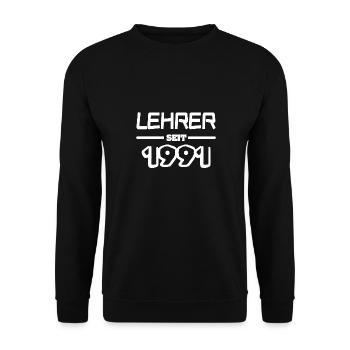 1991 - Unisex Pullover - Schwarz - Vorne - Alina (178cm) & Michal (187cm)