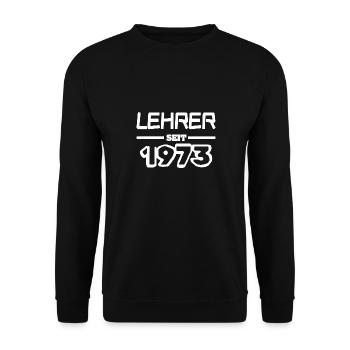 Lehrerin 1973 - Unisex Pullover - Schwarz - Vorne - Alina (178cm) & Michal (187cm)