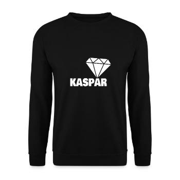 Gift for Kaspar - Unisex Sweatshirt - black - Front - Alina (178cm) & Michal (187cm)