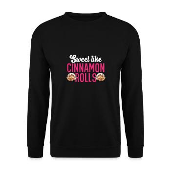 Cinnamon roll - Unisex Sweatshirt - black - Front - Alina (178cm) & Michal (187cm)