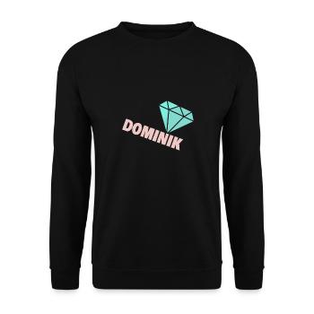 Cadeau pour Dominik - Sweat-shirt Unisexe - noir - Devant - Alina (178cm) & Michal (187cm)