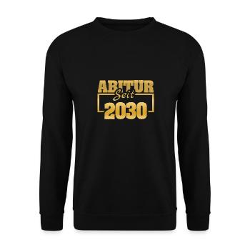 2030 - Unisex Pullover - Schwarz - Vorne - Alina (178cm) & Michal (187cm)