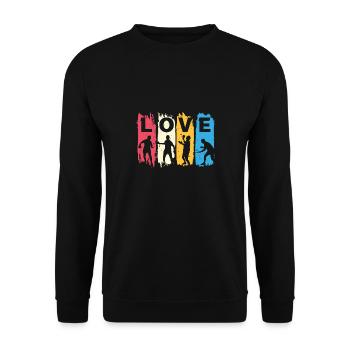 Tischtennis, Tischtennis, Tischtennis - Unisex Pullover - Schwarz - Vorne - Alina (178cm) & Michal (187cm)