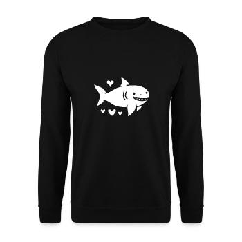 Requin - Sweat-shirt Unisexe - noir - Devant - Alina (178cm) & Michal (187cm)