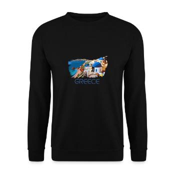 Grèce Grec Mer Égée Mer Ionienne - Sweat-shirt Unisexe - noir - Devant - Alina (178cm) & Michal (187cm)