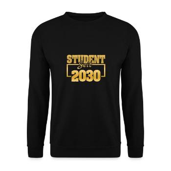 Student 2030 - Unisex Sweatshirt - black - Front - Alina (178cm) & Michal (187cm)
