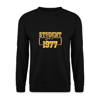 since 1977 - Unisex Sweatshirt - black - Front - Alina (178cm) & Michal (187cm)