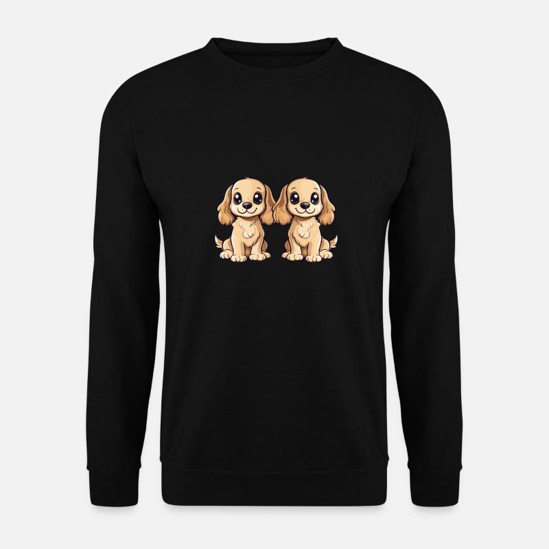 Cocker Spaniel Hund Comic - Unisex Pullover - Schwarz