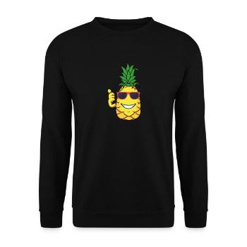 Ananas - Sweat-shirt Unisexe - noir - Devant - Alina (178cm) & Michal (187cm)