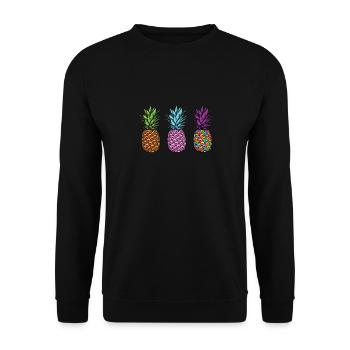 Ananas - Sweat-shirt Unisexe - noir - Devant - Alina (178cm) & Michal (187cm)