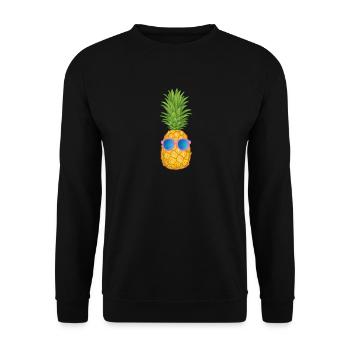 Ananas - Sweat-shirt Unisexe - noir - Devant - Alina (178cm) & Michal (187cm)