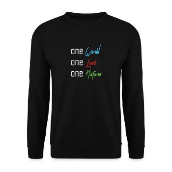 Sustainability - Unisex Sweatshirt - black - Front - Alina (178cm) & Michal (187cm)