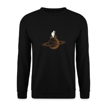 Astronaut - Unisex Pullover - Schwarz - Vorne - Alina (178cm) & Michal (187cm)