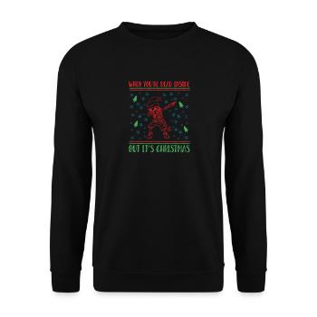 When you're dead inside design - Unisex Sweatshirt - black - Front - Alina (178cm) & Michal (187cm)