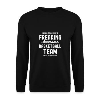 Basketball Coach Coach Gift - Unisex Sweatshirt - black - Front - Alina (178cm) & Michal (187cm)