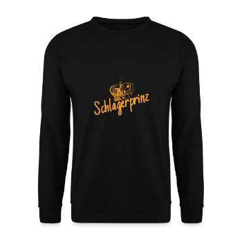 Schlagerprinz Schlagerparty Schlagermusik Geschenk - Unisex Pullover - Schwarz - Vorne - Alina (178cm) & Michal (187cm)