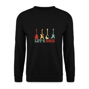 Electric rock guitars - Unisex Sweatshirt - black - Front - Alina (178cm) & Michal (187cm)