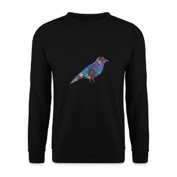 Bird Bird - Unisex Pullover - Schwarz - Vorne - Alina (178cm) & Michal (187cm)
