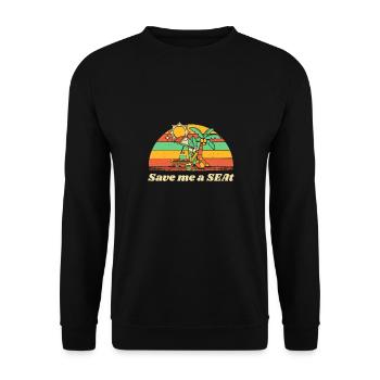 Save me a SEA Beach Trip Ocean Travel Summer - Unisex Sweatshirt - black - Front - Alina (178cm) & Michal (187cm)