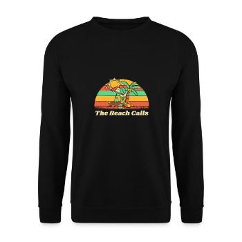 The Beach Calls Summer Vacation Tropical Trip - Unisex Pullover - Schwarz - Vorne - Alina (178cm) & Michal (187cm)