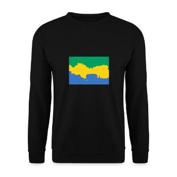 Gabon - Unisex Sweatshirt - black - Front - Alina (178cm) & Michal (187cm)