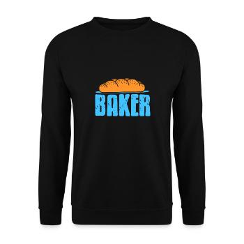 Superbe rétro BAKER Designs Baking Lovers T-Shirt - Sweat-shirt Unisexe - noir - Devant - Alina (178cm) & Michal (187cm)