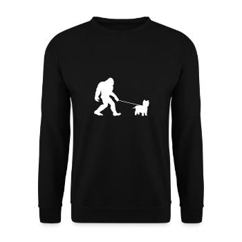 West Highland White Terrier Westie - Sweat-shirt Unisexe - noir - Devant - Alina (178cm) & Michal (187cm)