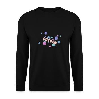 Cadeau Prénom Cayden - Sweat-shirt Unisexe - noir - Devant - Alina (178cm) & Michal (187cm)
