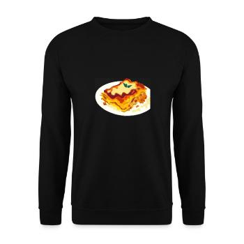Lasagna Italian cuisine - Unisex Sweatshirt - black - Front - Alina (178cm) & Michal (187cm)