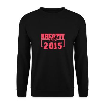 seit 2015 - Unisex Pullover - Schwarz - Vorne - Alina (178cm) & Michal (187cm)