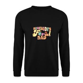 Quelqu’un père sauvage Jeu de mots sauvage père - Sweat-shirt Unisexe - noir - Devant - Alina (178cm) & Michal (187cm)
